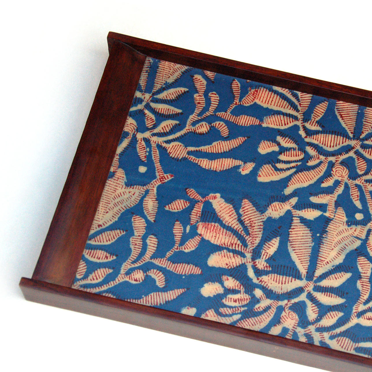 Nyla Tray is reversible, woodem tray, printed tray, block print tray, handmade, ancient tray