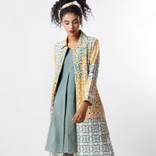Naksha Sage Shift Block Pleat Dress