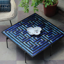 Amaze table Deeg Square Furniture , Stone Overlay , Coffee table intricate interlocking pattern marble inlay, v