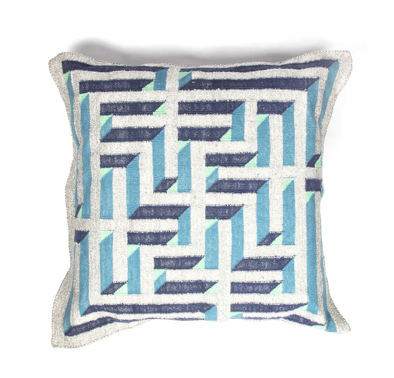 Amaze Deegh Dhurrie Cushion 2 x 2  Home Objects Cushions / Bolsters Durrie weaving