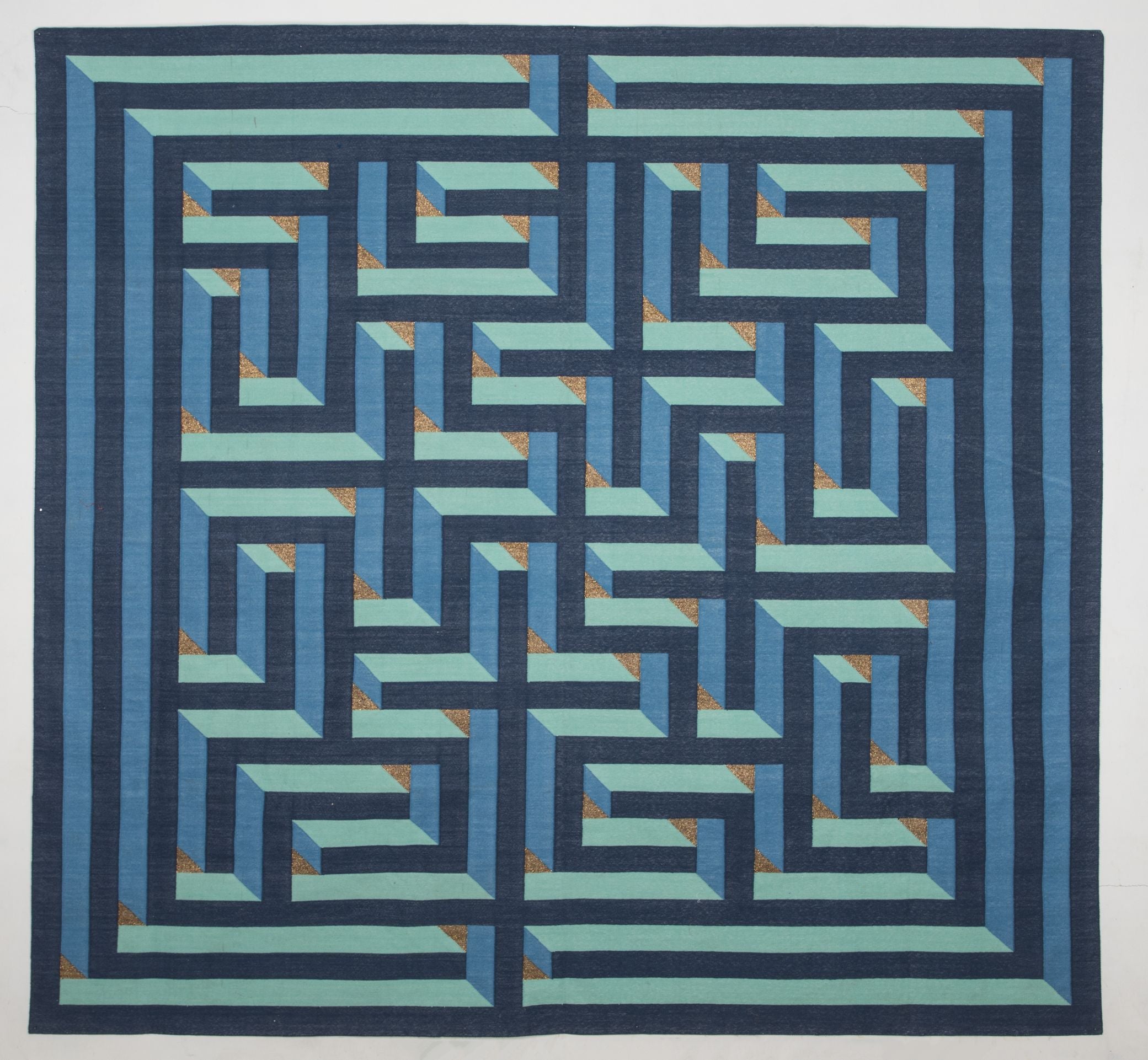 Amaze Dhurrie DEEG Square 8'x8' , Home textiles , Rugs , Carpets , Durrie weaving