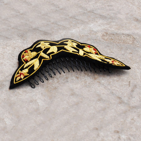 Anar Zardozi Comb Pin , Wearable	Jewellery , Embroidery, handcrafted