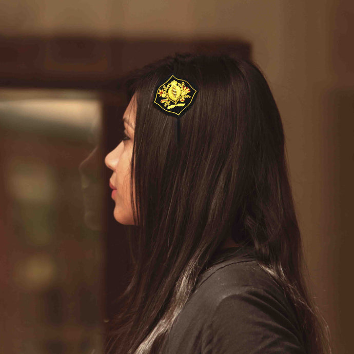 Anar Zardozi Hair Band , Wearable Jewellery , Embroidery, crafted
