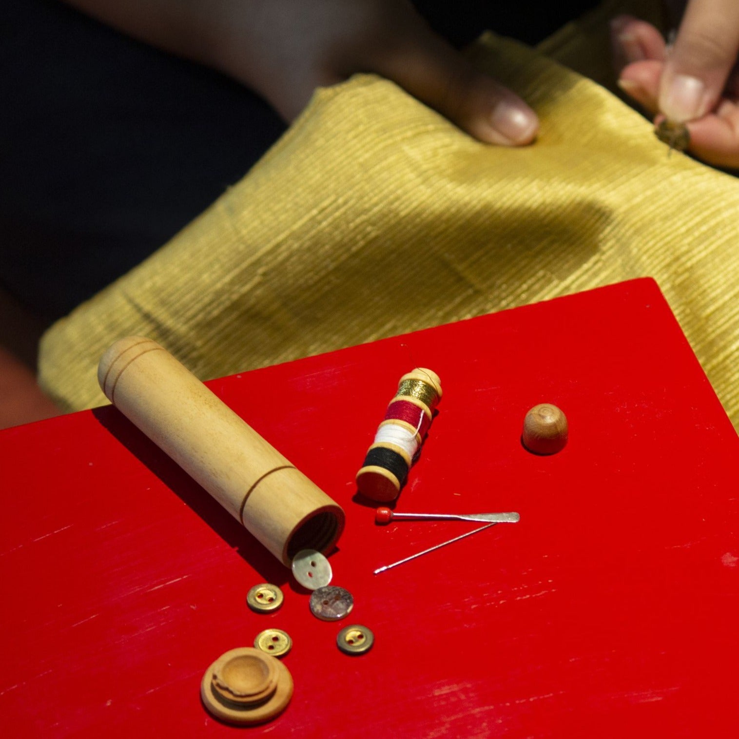 Anga Sewing Kit , Home Objects , Organising , Wooden lathe work