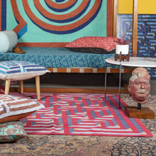 Amaze Dhurrie DEEG Square 5'x5' , Home textiles , Rugs , Carpets , Durrie weaving, handcrafted, made in India, artist