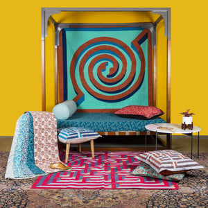 Amaze Dhurrie DEEG Square 5'x5' , Home textiles , Rugs , Carpets , Durrie weaving 