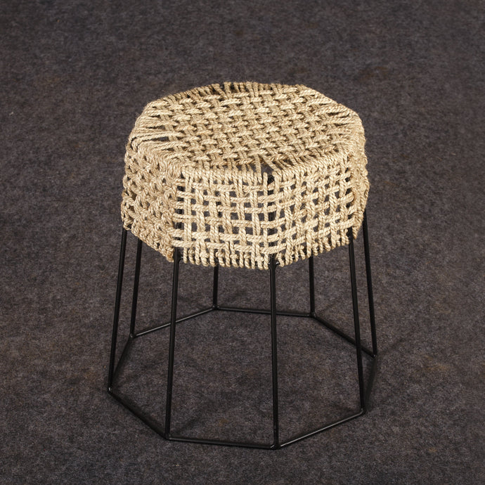 Dhobi Taut Stool Furniture Iron Jute Lightweight Comfortable