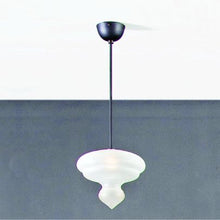 Benaras Pendant Lamp Finial ceiling lamp hanging lamp lighting handblown frosted glass, brass, and hand-turned marble, hanging light, lighting, crafted