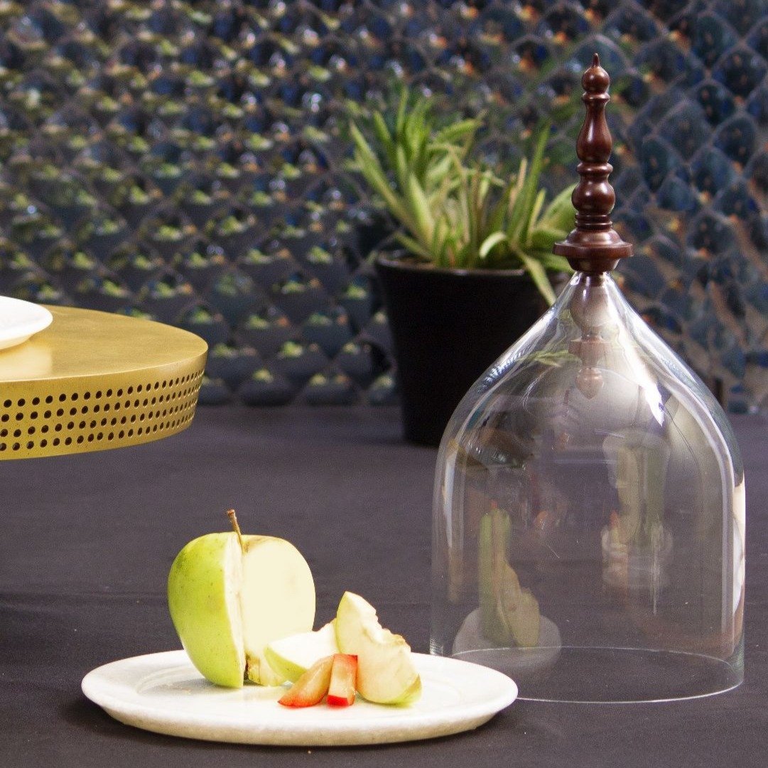 Closh  Home Objects , Dining , Serving, glass sheesham wood Table top, glass transparent closh