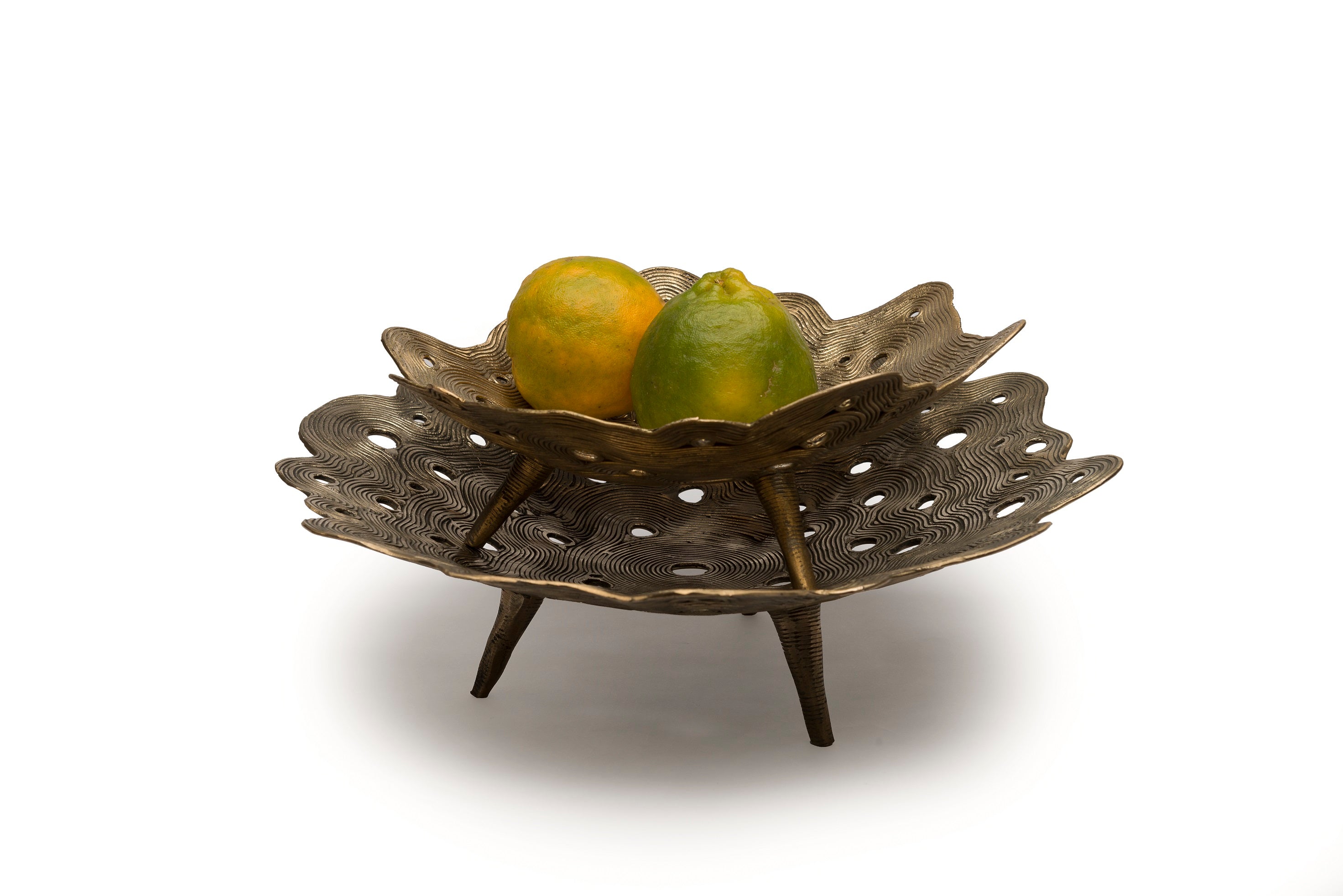 Crater Bowl Dhokra L , Home Objects , Table top , Serving , container