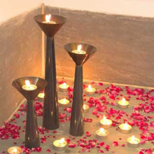 Cu Stone Candlestand Black