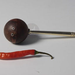 Home Objects , Dining , Kitchen,Gada salt paepper shaker Wallnut Wood brass dinning home object