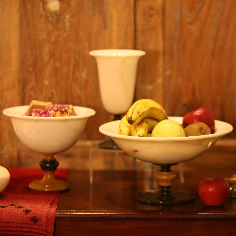 handcrafted fruit bowl, marble, wooden, crafted, platter, galib, vintage
