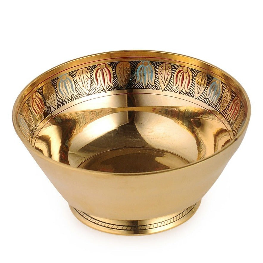 Naqqashi Bowl Br decor home object handcrafted brass