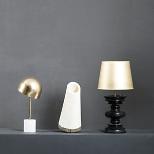 Double oka lamp table lamp bedside lamp copper brass lighting, table lamp, hand made, wooden, vintage