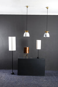 Ci Table Lamp Base With Lamp Shade Cyl 8X16 W/ Linen