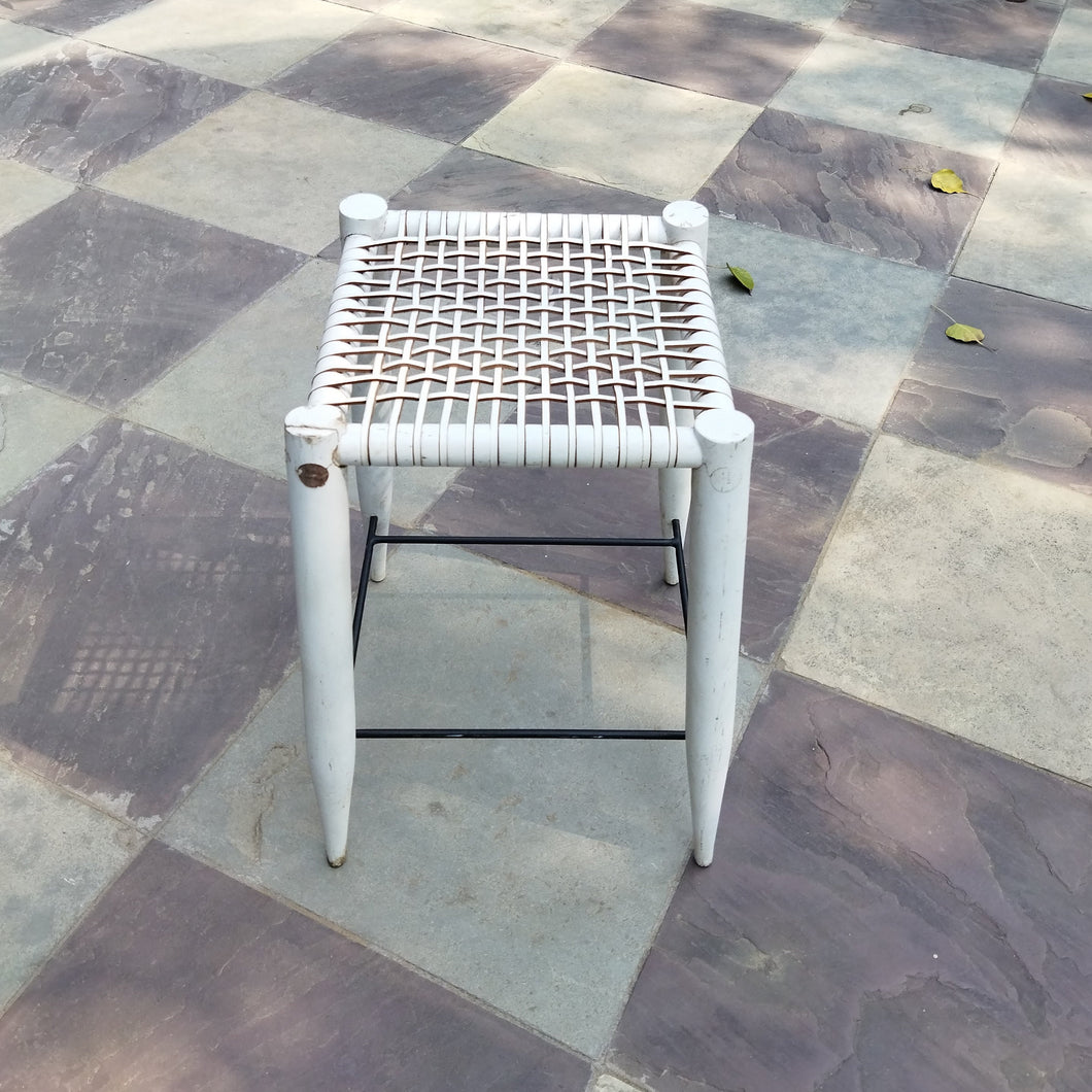 Leather Strip Stool