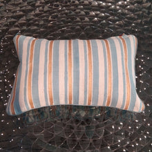 Cushion Cover Blue Gold Stripes 1732(12x18)