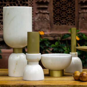 Morbi Bud vase, Decor Home Object Brass Marble, Vases, Bowls, and Jars, fruit bowls, containers, hand crafted containers