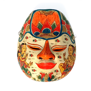Handcrafted Art Craft Mask Cover Tribal Design Hand Painted On Wood, wooden mask, wall decoration