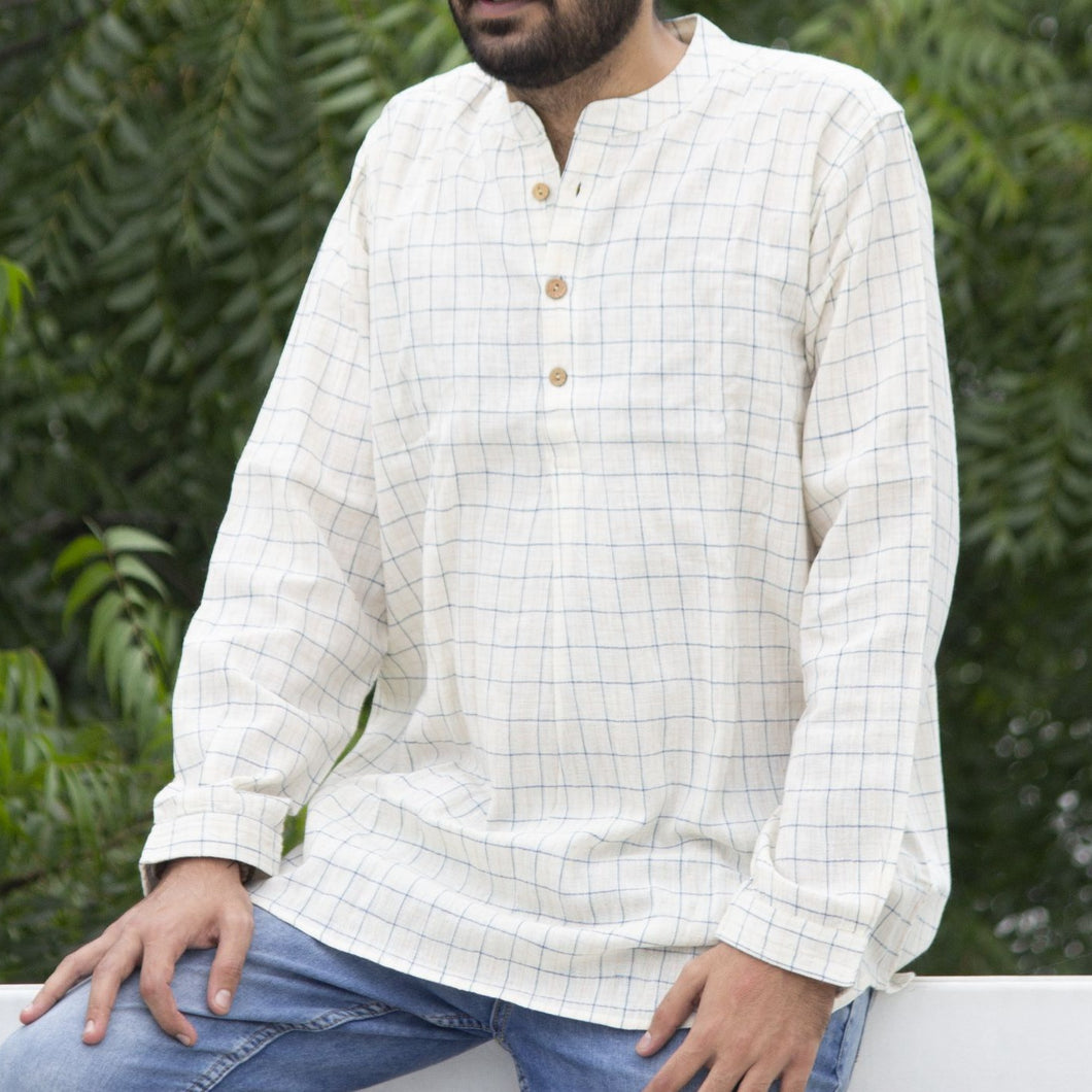 Kala Handspun Cotton Unisex Shirt PBOW Checks highly absorbent, soft, comfortable Apparels Accessories
