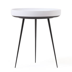 Kalam Table – ‘Kamdhenu and the Sacred Triangle Handpainted Miniature painting Side Table Furniture awarded UNESCO Seal of Excellence Mango Wood Iron Detachable Legs Handturned Food Safe
