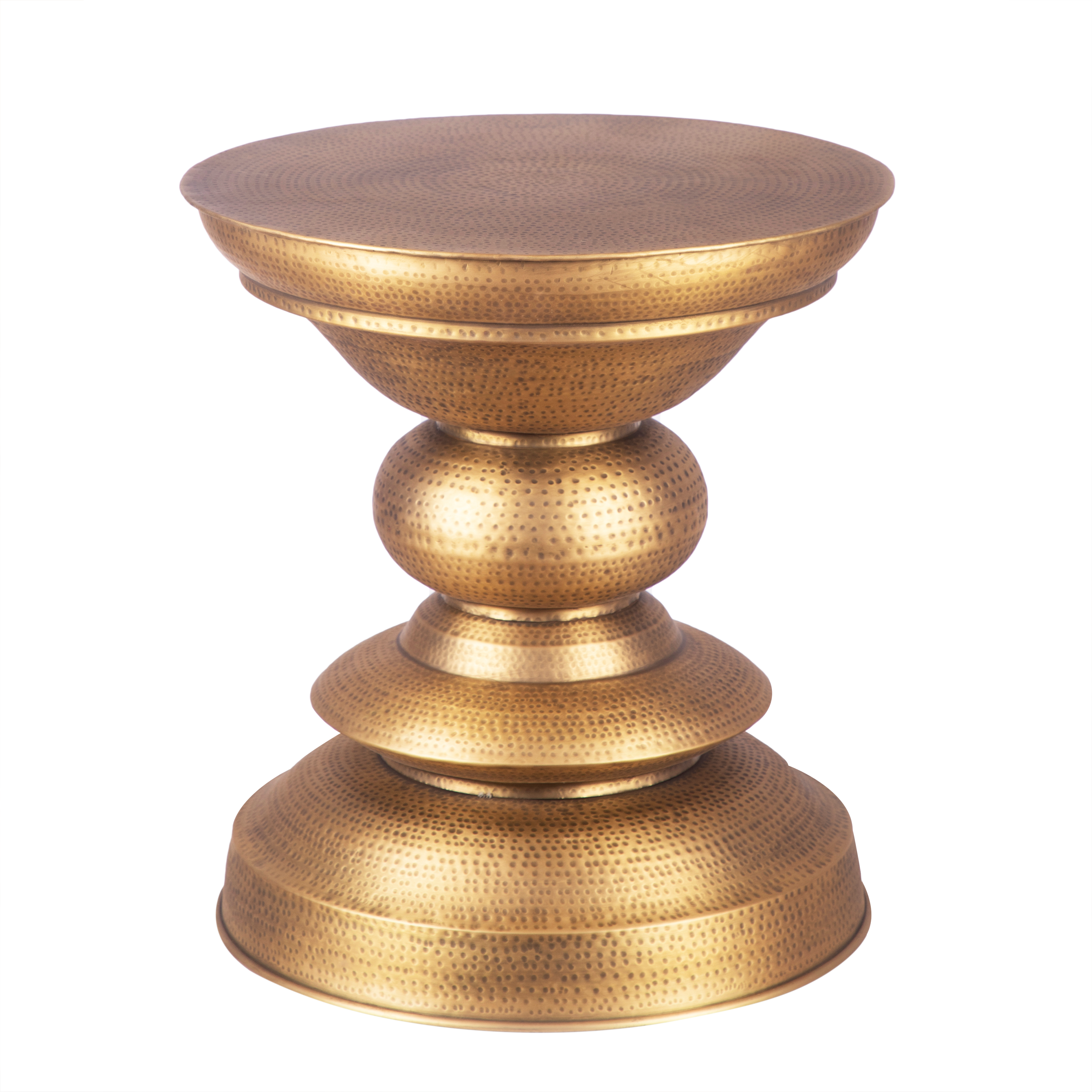 Kalash Side Table Hand Hammered Thathera Side table Brass Furniture, home decor, vintage, ancient