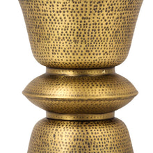 Kalash Stool Brass Hand hammered metal seating Furniture Thathera Artisans, vintage stool, heritage, handmade,