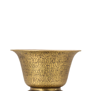 Kalash Stool Brass Hand hammered metal seating Furniture Thathera Artisans, vintage stool, heritage, handmade,