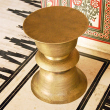 Kalash Stool Brass Hand hammered metal seating Furniture Thathera Artisans, vintage stool, heritage, handmade,