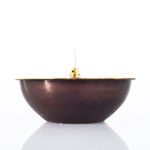 LAU DIYA GLD L Oil Lamp Copper Brass Fiber Glass Wick lighting fragrance Home Object Decor, diya, divas