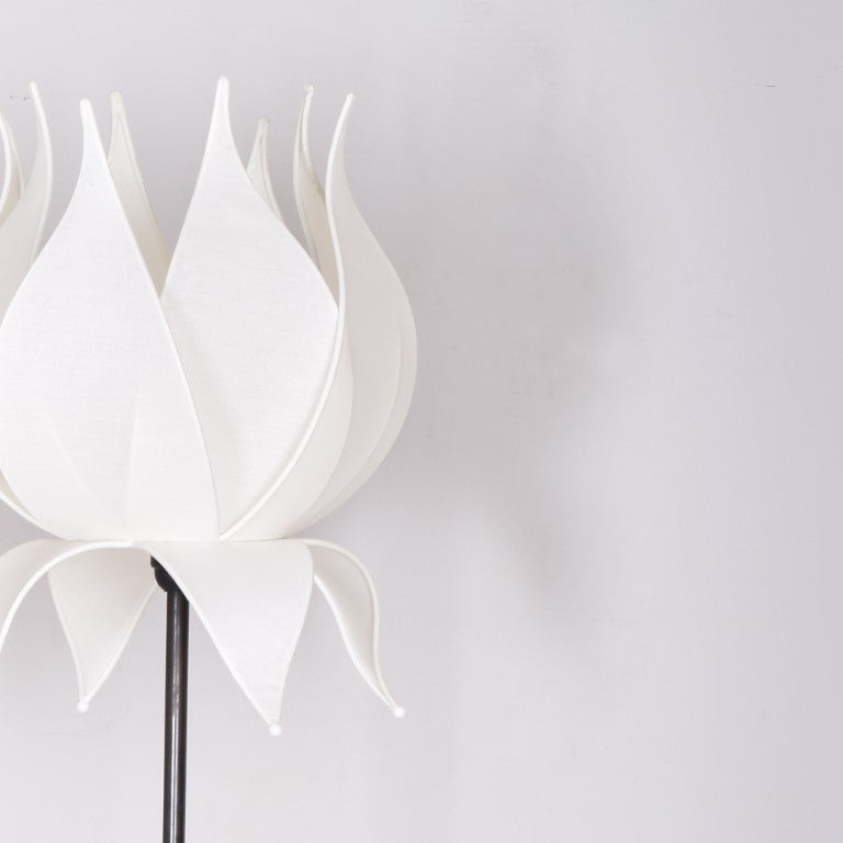 CI Floor Lamp Base With Lotus Lampshade L