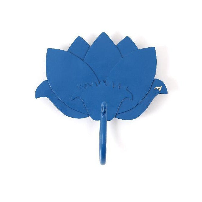 Lotus hook Ir Organiser Hand Hammered thathera artisans Tarnish free iron wall decor outdoors
