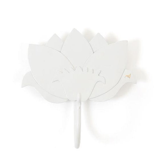 Lotus hook Ir Organiser Hand Hammered thathera artisans Tarnish free iron wall decor outdoors