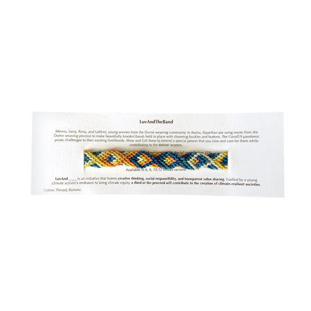 LuvAndTheBand Rakhi Handmade Colorful Braided Rakhi with Golden Button. Available in 6, 8, 10, 12 threads rakhi. Pattern Available Bird Mat Fish ZigZag Heart Slant Pride Multicolor.