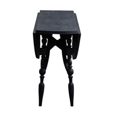 Masharbia Table Furniture round dinning table center table coffee table sandblasted turned black sheesham wood flexible foldable top