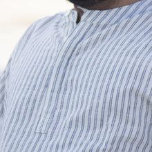 Malkha Handspun Cotton Unisex Shirt Salt Stripes