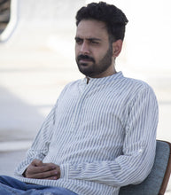 Malkha Handspun Cotton Unisex Shirt Salt Stripes