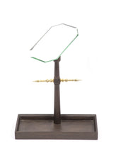Mehr-un-Nissa Jewellery Stand Mango wood Brass Antique glass home decor table top organizer