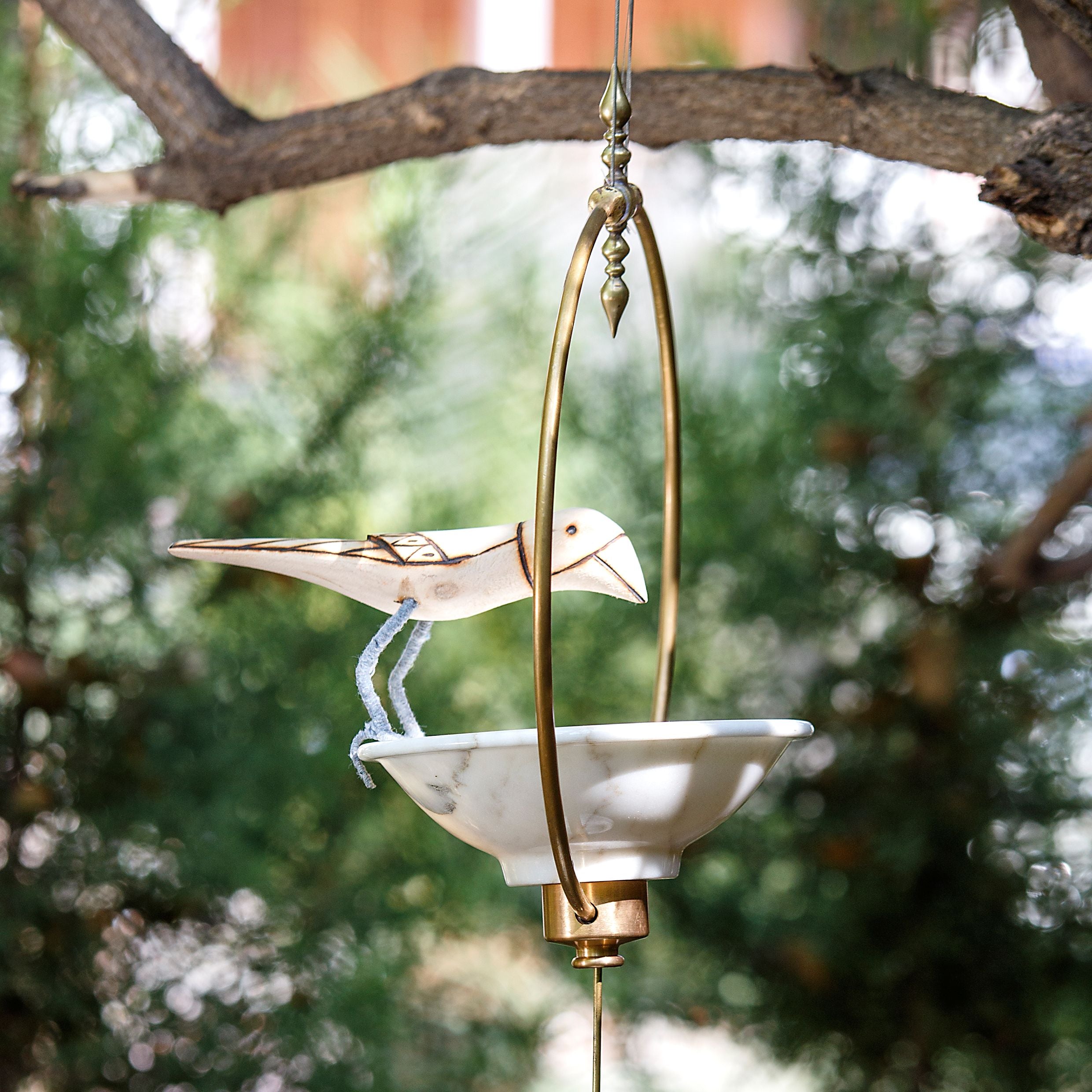 Morbi Palace Bird Feeder Outdoors Bird Bath Stone Turning