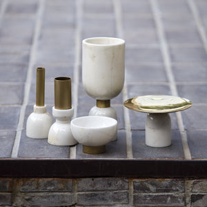 Morbi Bud vase, Decor Home Object Brass Marble, Vases, Bowls, and Jars, fruit bowls, containers, hand crafted containers