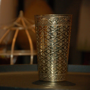 brass glass, lassi glass, ancient glass, handcrafted glasses, kitchen 