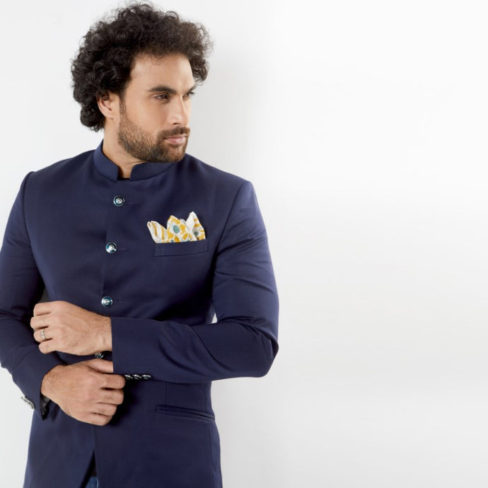 Naksha Hand Block Printed Pocket Square