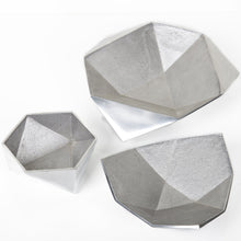 erving food, organizing your desk or displaying small objects, origami bowl aluminum, bowls, unique bowls, hand crafted