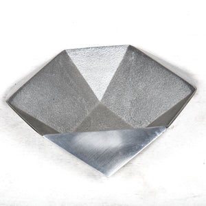 serving food, organizing your desk or displaying small objects, origami bowl aluminum, bowls, unique bowls, hand crafted
