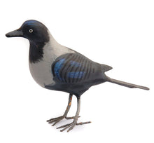 PM Crow L paper mache lightweight handpainted Accessory , Display , Table Top, kid , toy