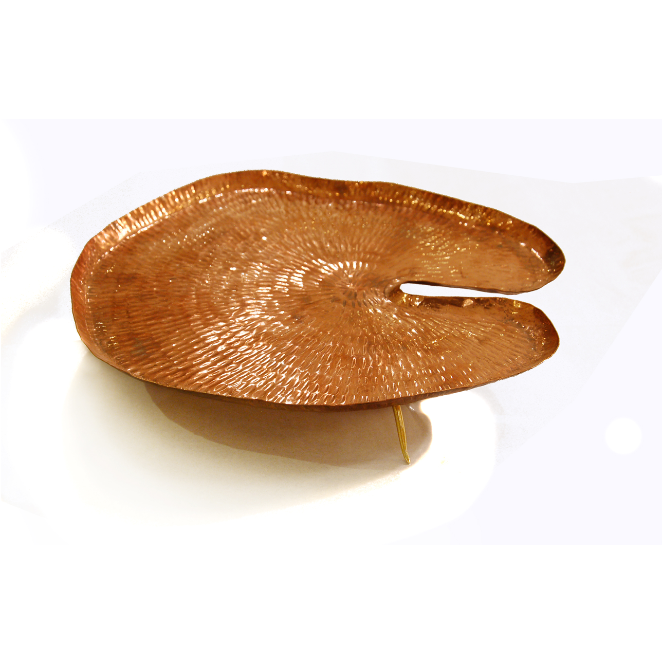 Thathera artisan’s hand-hammer aluminum/copper, padma tray, handcrafted tray, wall decor 