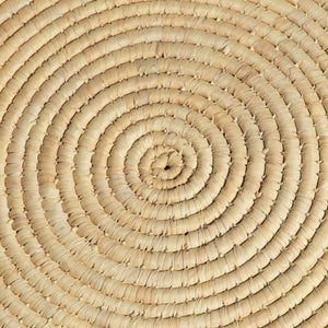 Palm Seating Mat Round, sustainable mat, handcrafted mats