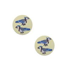 Pattachitra Coasters CD Gangajee Chadhaee (Two Blue Water Birds) set of 2  Handpaint CD Home Decor Dinning Serving