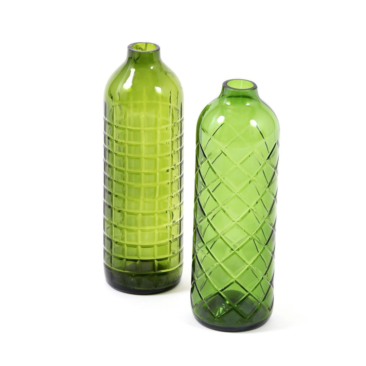 ReWineD Bottle Vase Diagonal 9.6"x2.8" , Home Objects , Vase, outdoors, planters